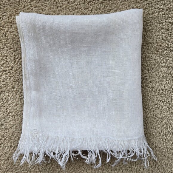 Vikolino Accessories - NWOT Vikolino White Linen Scarf
